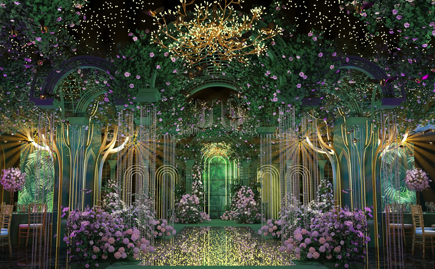 扶风奇妙森林婚礼堂效果展示