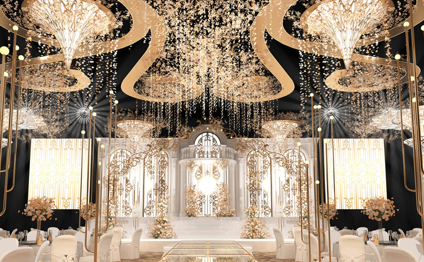 扶风花木兰喜事汇金色大厅效果展示